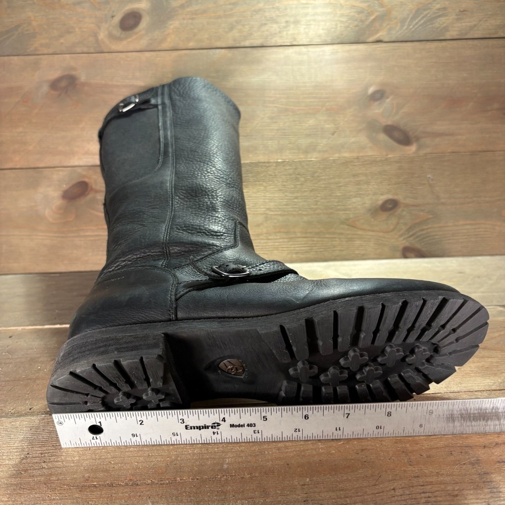 Ariat stanton Womens size 9 shoes Black Leather Waterproof Knee High riding boot - Picture 10 of 11